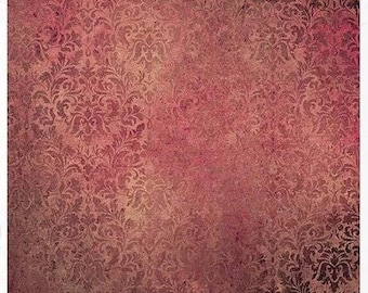 Rice Paper For Decoupage Single A4 Sheet Dark Burnt Orange Damask Design Decoupage Crafts Collage Scrapbooking Journaling #R1922