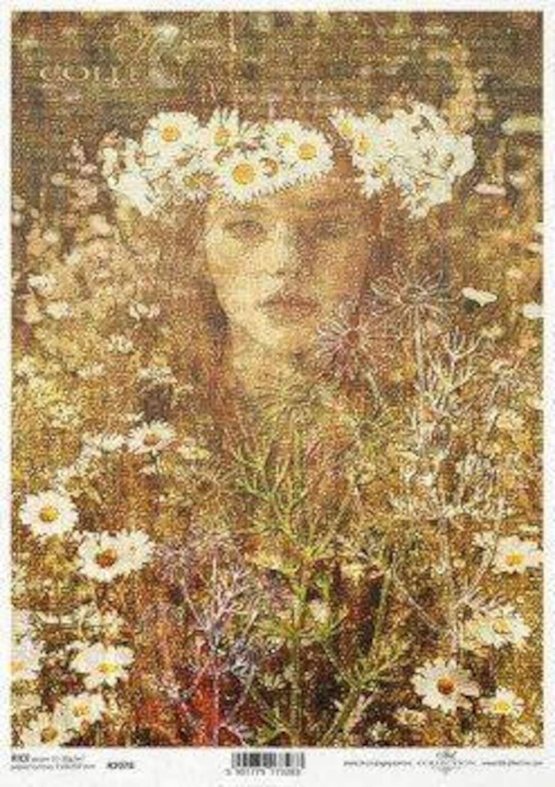 Rice Paper For Decoupage Single A4 Sheet Face In Daisies Decoupage rice-paper-for-decoupage-single-a4-sheet-face-in-daisies-decoupage