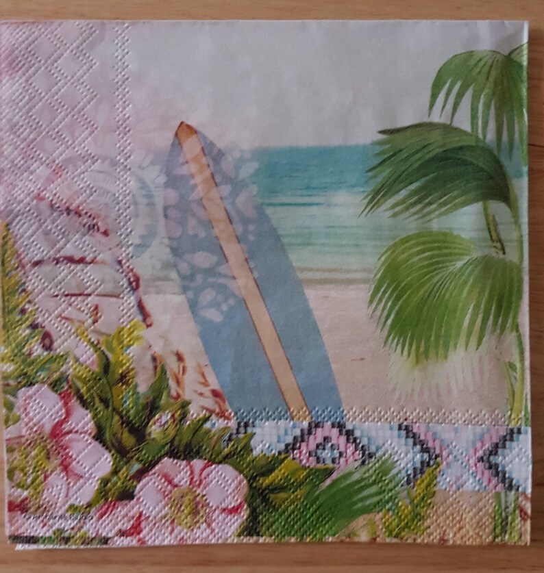 Paper Napkins For Decoupage Set of 4 Ibiza Life Square Paper Lunch Napkins Decoupage Crafts Collage Scrapbooking #131
