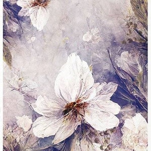 Rice Paper For Decoupage, A4 Sheet Of Rice Paper, Neutral Floral, Decoupage, Crafts, Journaling, Scrapbooking, Collage, #R2153