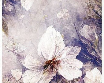 Rice Paper For Decoupage, A4 Sheet Of Rice Paper, Neutral Floral, Decoupage, Crafts, Journaling, Scrapbooking, Collage, #R2153