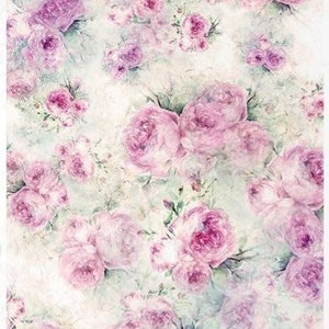 Rice Paper For Decoupage, Single A4 Sheet, Shabby Chic, Pink Roses, Decoupage, Crafts, Collage, Scrapbooking, Journaling, #R1673