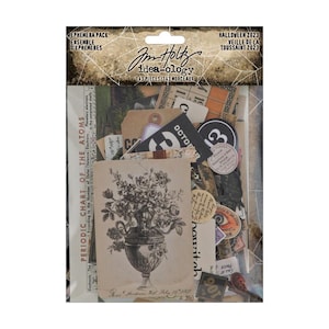 Tim Holtz Halloween Ephemera Pack, Halloween Die Cuts, Craft Shapes, Mixed Media, Halloween, Grunge Journaling, #TH94332