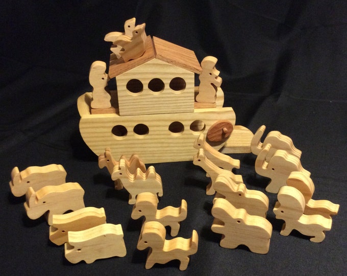 Noah's Ark Wooden Ark Toy Ark | Etsy