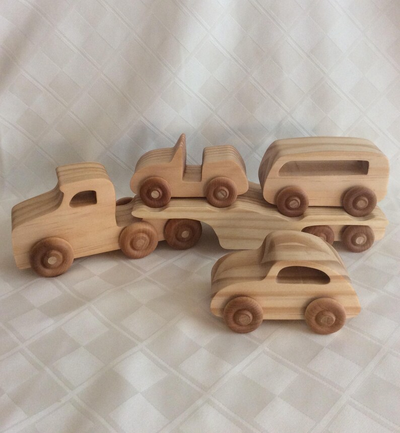 Wooden Toys Car Toy Carrier Cars Truck And Image 0