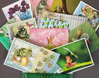 Frog Postal Pack with Frog Postcards, Stickers, and more - Frog Lover Gift, Frogs