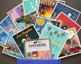 California Dreaming - Los Angeles Postal Pack full of Los Angeles, California Postcards and Stickers - California Love