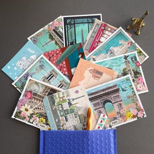 Paris Postcards - We'll Always Have Paris...Postcards-Glittery Paris Postcards, Baguette Pen & Washi Tape-Edition Tausendschön, Eiffel Tower
