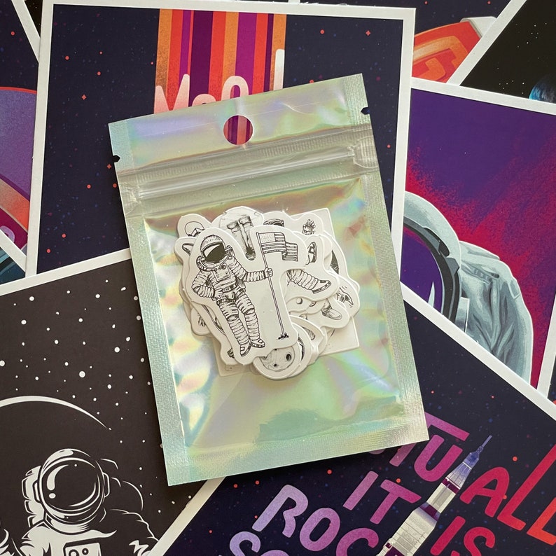 I Need Space Lantern Press Postcard Bundle Space, Moon, Astronaut image 10