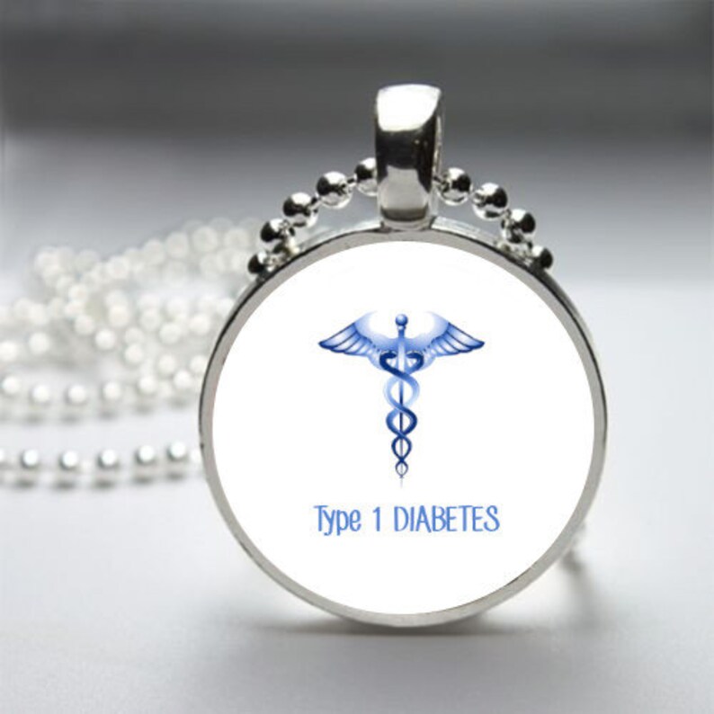 Type 1 Diabetes Medical Alert Necklace or Keychain Etsy