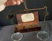 Antique De Grave, Short, Fanner Portable Gold Apothecary Scales c.1850