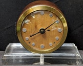 1940 39 s Lucite fiberglass wood Art Deco Clock converted to battery