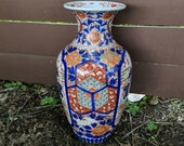 c1870 19 quot Imari Temple Floor Vase 10 quot wide Meiji Period Japanese Porcelain Palace Vase