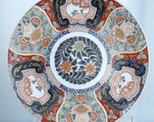 c1870 18 quot Japanese Imari Charger with nice Hand Painted decoration