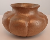 Angie Yazzie Pueblo Micaceous Pottery Melon Ribbed Jar