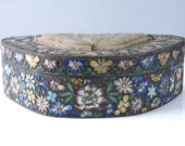 c1900 Chinese Cloisonne Box with Stone Inset on lid