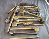 Antique Japanese Bronze and Silver Yatate Portable Inkwell Collection (14)