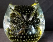 Murano Cenedese Controlled Bubble Owl Paperweight 1960 39 s