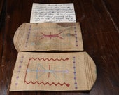 c1900 Attu Alaskan Native Unangan Wallet With 1950 Letter giving Provenance