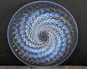 1920 39 s Lalique Opalescent Volutes Charger 10 11 16 quot
