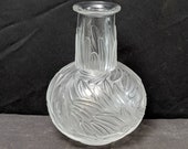 Lalique French Crystal Bottle Shaped Vase 5.25 quot