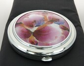 Vintage Crown Guilloche Enamel Compact