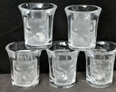 Lalique Les Enfants Shot Glasses (5) 1 7 8 quot tall