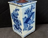 Antique Chinese Blue White Porcelain Water Dropper for Calligraphy