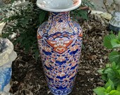 c1870 24 quot Imari Temple Floor Vase 24.25 quot x 10 quot wide Meiji Period Japanese Porcelain