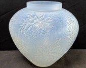 c1923 R. LALIQUE Vase, Esterel, cased opalescent 6.25 quot tall x 6 quot wide