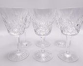 Waterford Lismore Claret Wine Irish Crystal Stemware 5 7 8 quot (6)