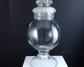 14 quot c1900 Dakota Pattern Country Store Candy Jar Ground stopper