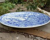 Antique Meiji Period Japanese Signed Imari Charger Oversized 24.25 quot x 3 5 8 quot deep