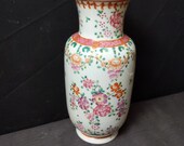 c1900 Famille Rose Antique Chinese vase 8.75 quot