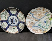 c1870 Antique Japanese Plates Kutani Imari 9.5 quot (2)
