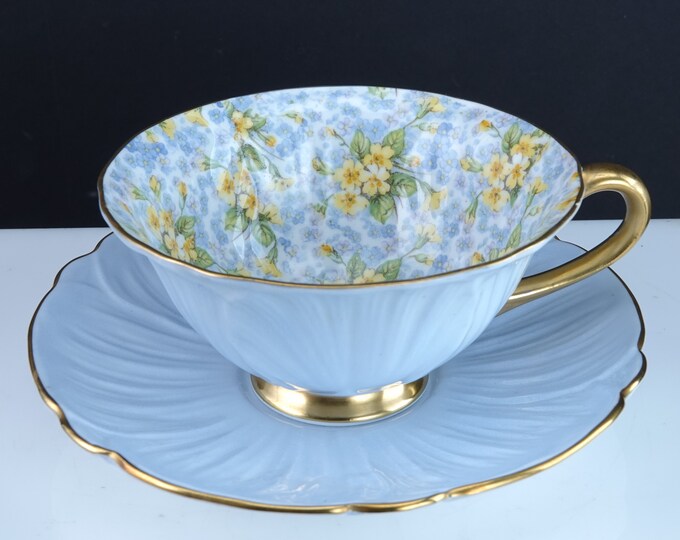 Shelley Oleander Chintz Primrose Teacup and Saucer Etsy