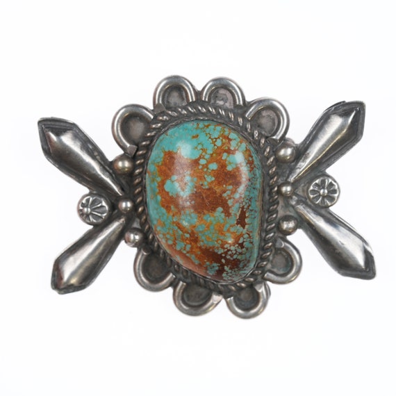Vintage Albert Cleveland Navajo #8 Turquoise pin