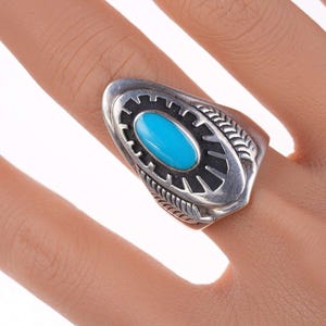 Native American Statement Vintage Ben Nighthorse Campbell Turquoise Sterling Silver Ring Native American Statement Vintage Ben Nighthorse Campbell Turquoise Sterling Silver Ring