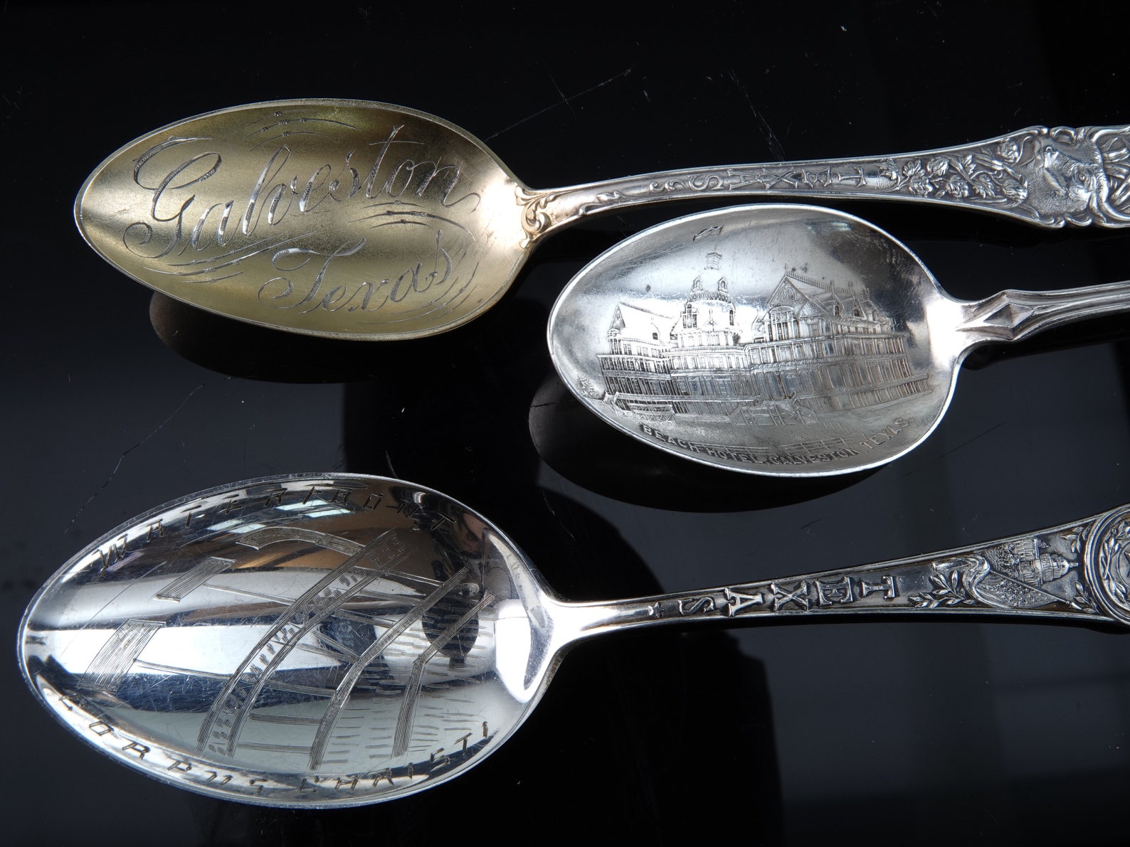 Galveston Texas Corpus Christi c1900 Souvenir Spoon lote de 3 Etsy