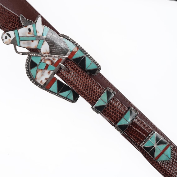 Very Important Vintage Native American Zuni Helen Lincoln Zunie Turquoise Sterling Silver Buckle Very Important Vintage Native American Zuni Helen Lincoln Zunie Turquoise Sterling Silver Buckle