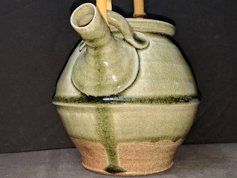 Brandon Phillips Studio Pottery Teapot Celadon Crackle Glaze Etsy