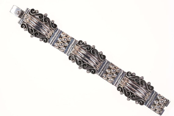 Vintage Mexican Sterling link bracelet - image 1