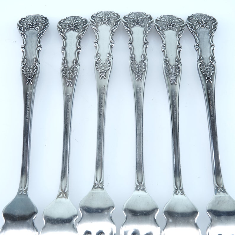 1847 Rogers Bros Charter Oak Pickle Fork Old Style Set of 6 Etsy