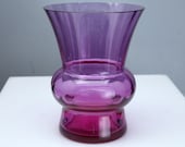 Baccarat French Art Glass Peony Pink Chardon Vase