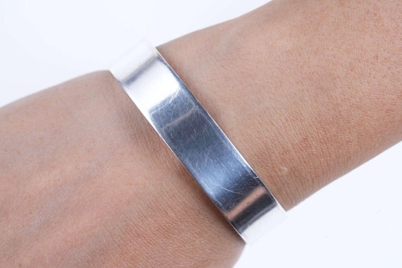 J Leslie Handwrought Sterling cuff bracelet - image 1