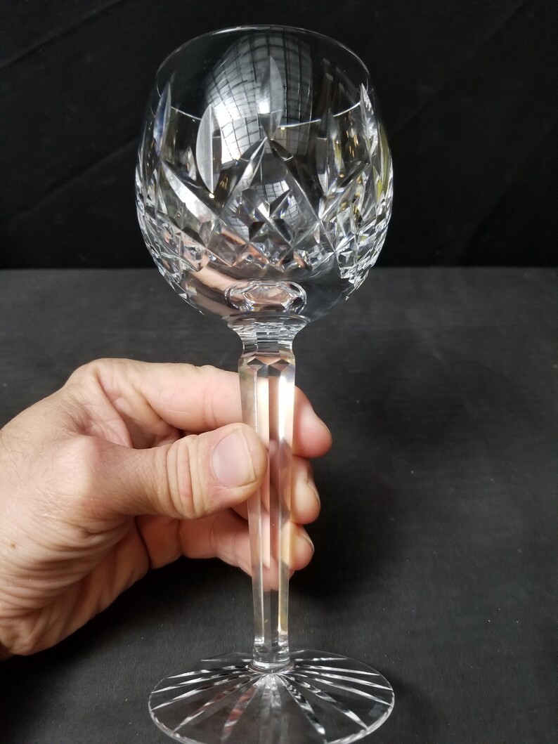 Waterford Lismore Wine Hock Irish Cut Crystal Stemware Etsy