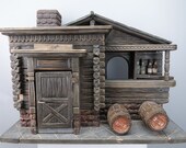 1920 39 s Folk Art Tavern Log Cabin Radio
