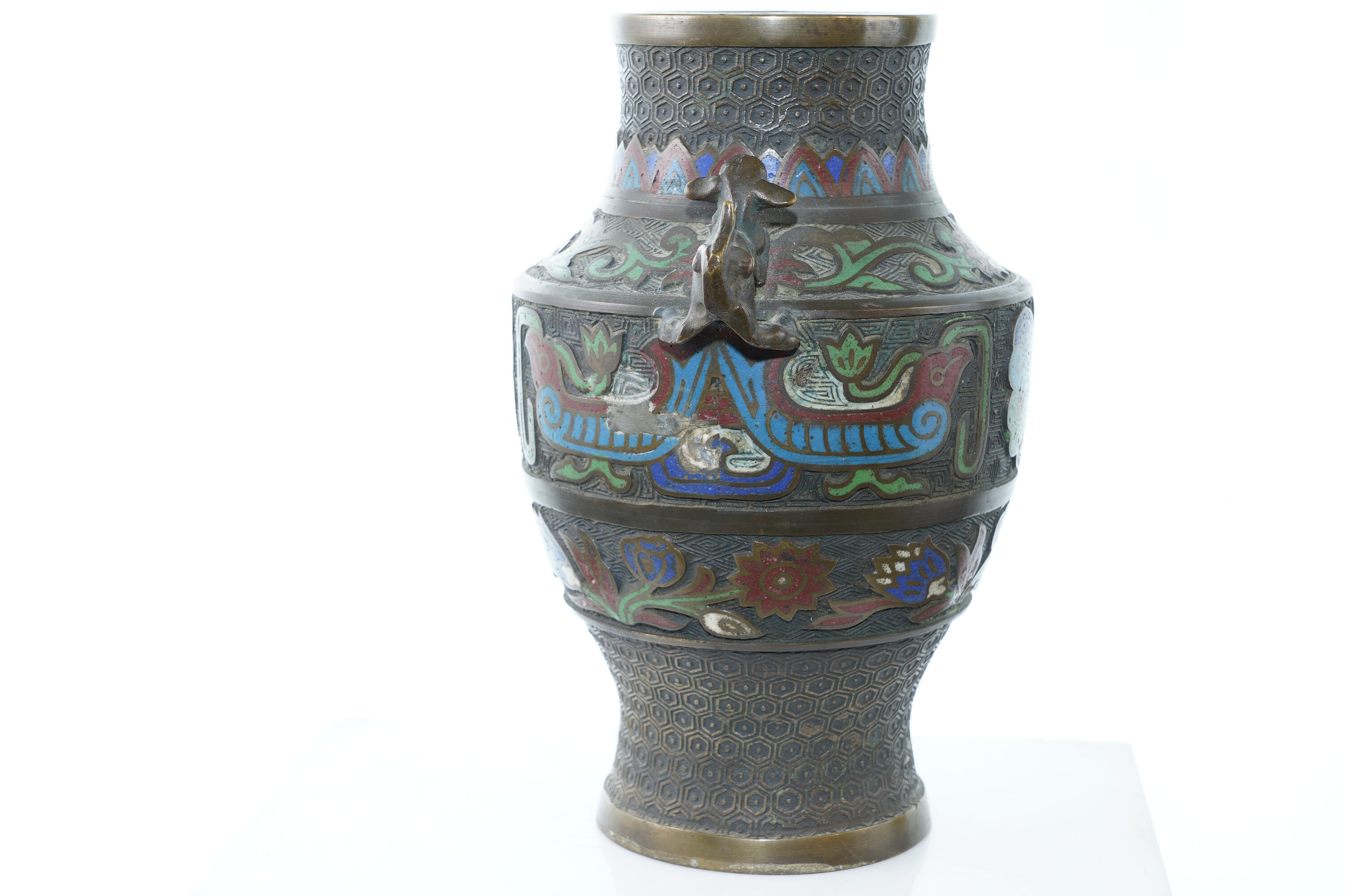 Antique Chinese Champleve Vase Etsy
