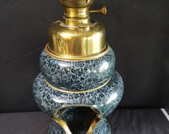 Art Nouveau Doulton Burslem Banquet Oil Lamp Earthenware Very Unusual c.1900