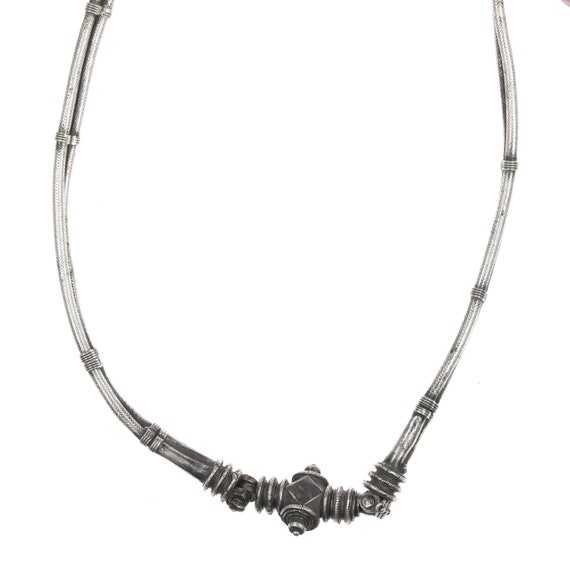 31.5" Antique silver Indian/Hindu belly chain bel… - image 9